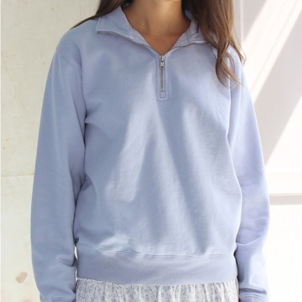 Brandy Melville blue quarter zip! Size S.